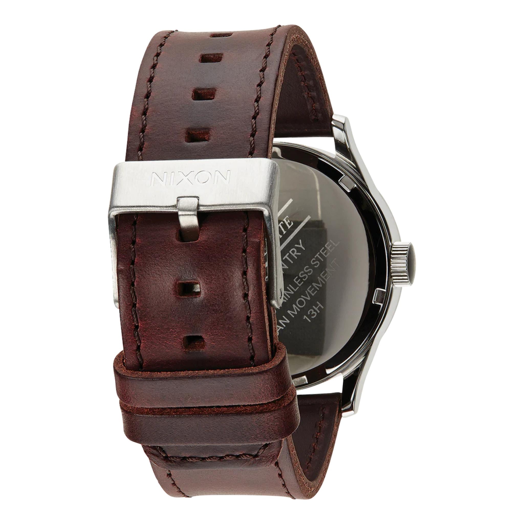 Nixon Sentry Leather Watch