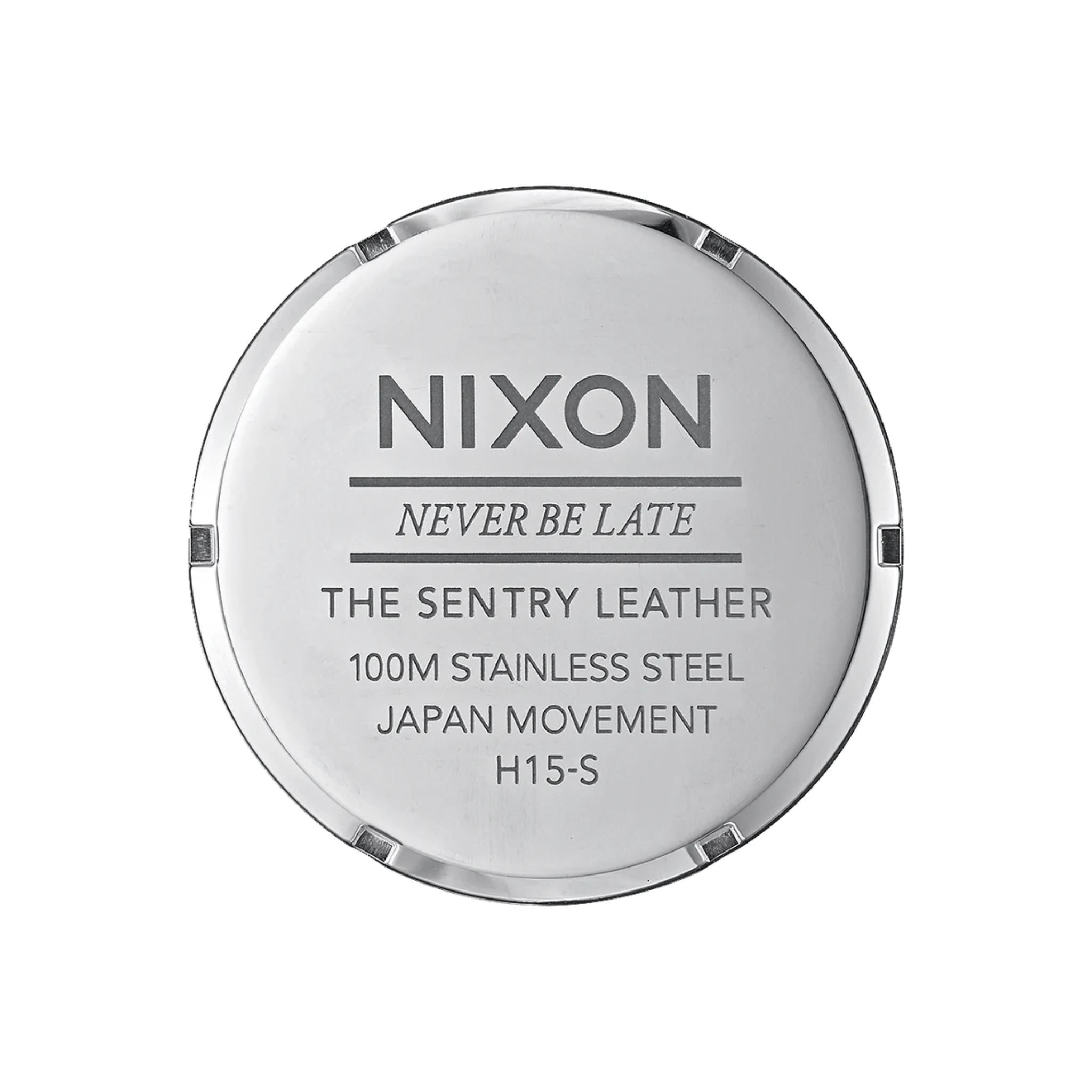 Nixon Sentry Leather Watch