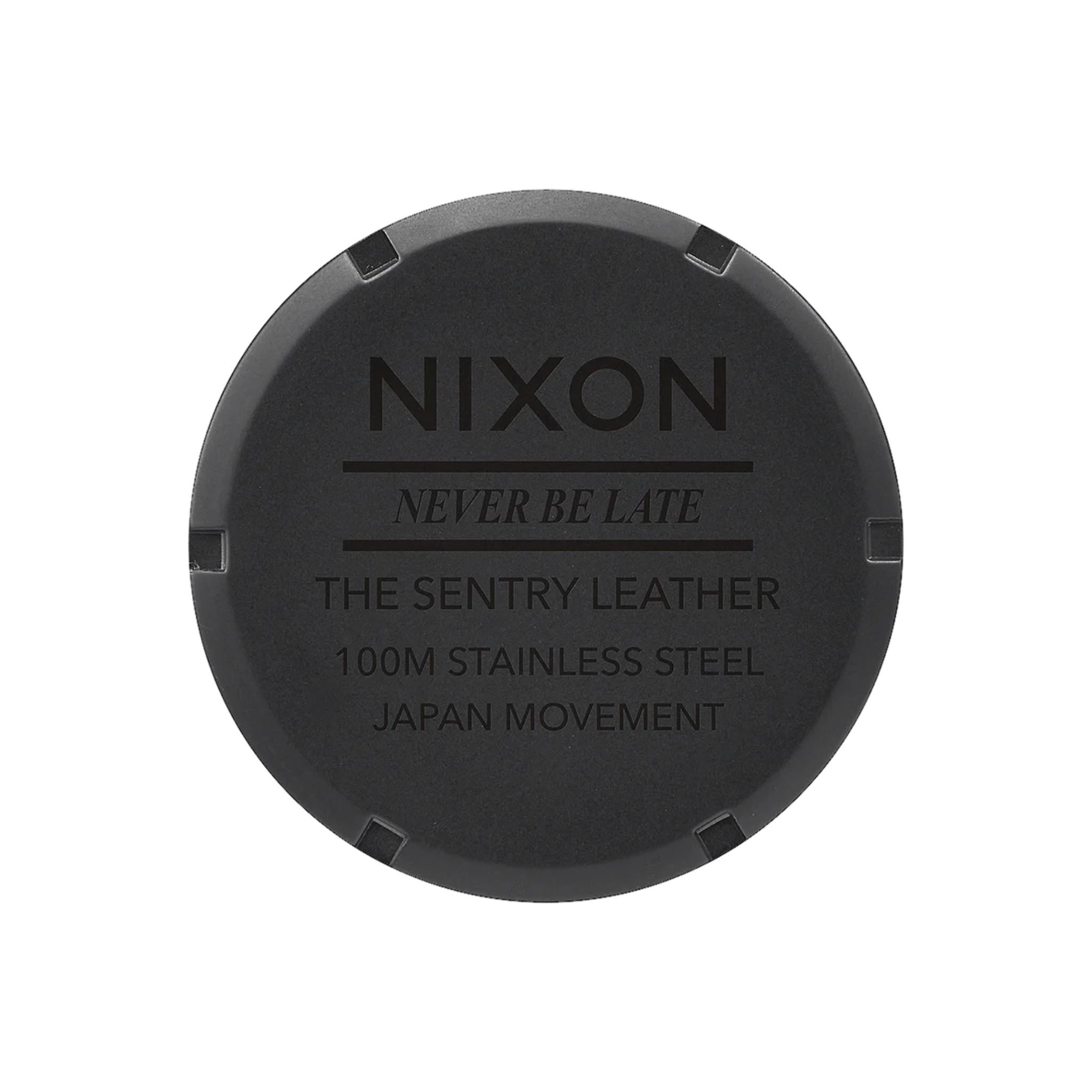 Nixon Sentry Leather Watch