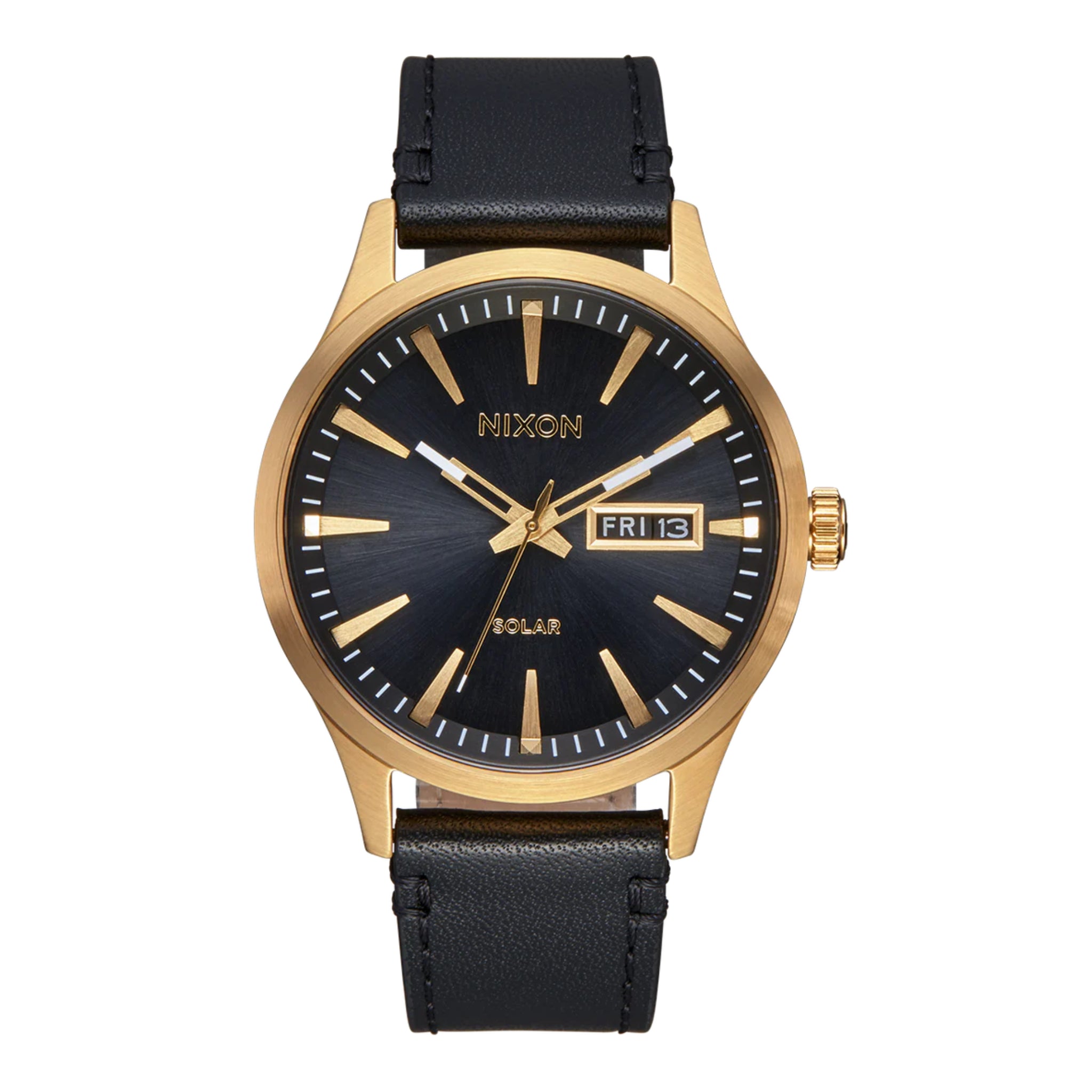 Nixon Sentry Solar Leather Watch