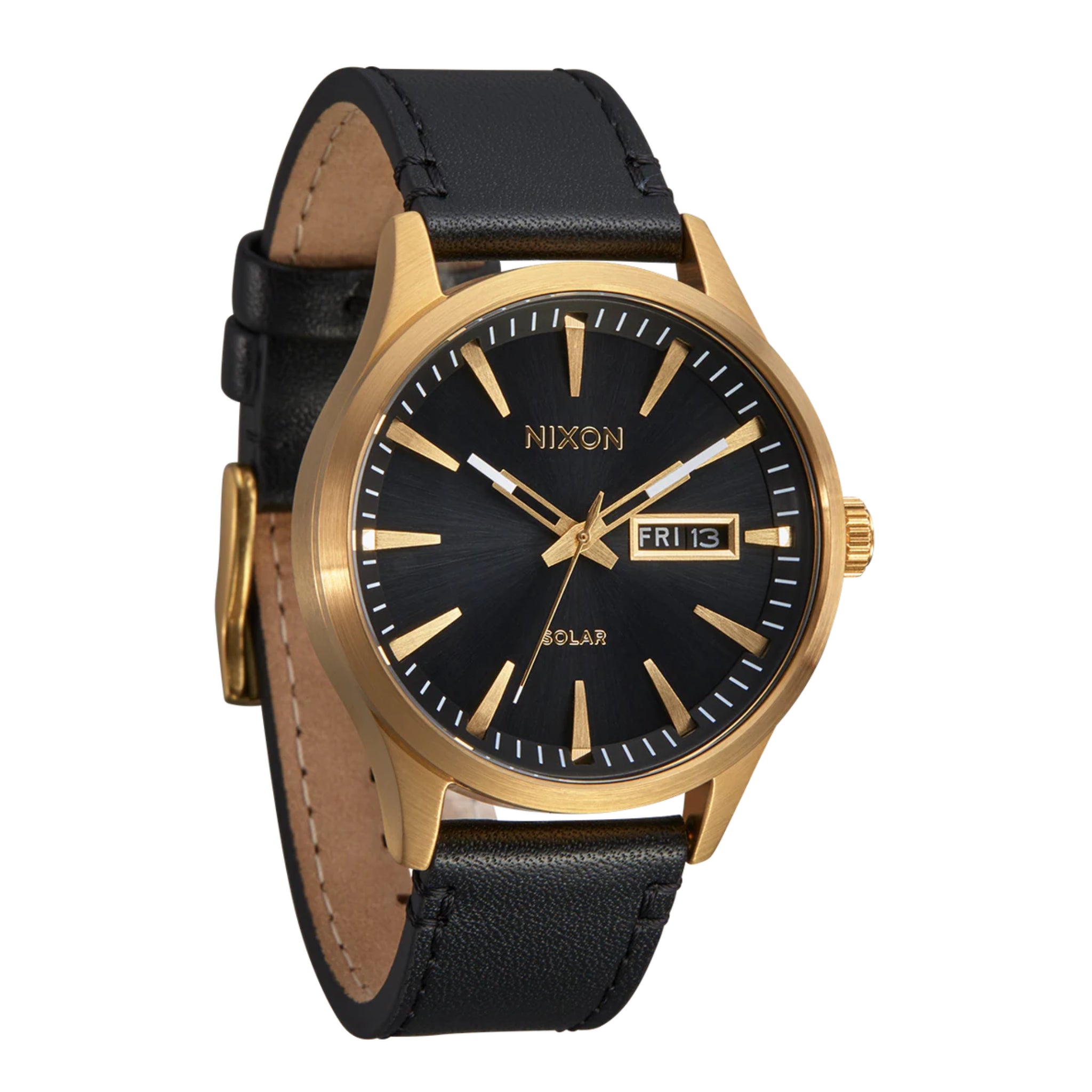 Nixon Sentry Solar Leather Watch