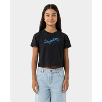 Santa Cruz Winged Moon Strip Centre Short Sleeve Crop Tee