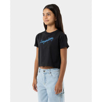 Santa Cruz Winged Moon Strip Centre Short Sleeve Crop Tee