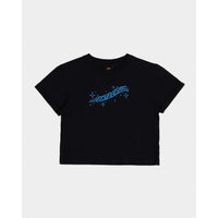 Santa Cruz Winged Moon Strip Centre Short Sleeve Crop Tee