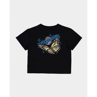 Santa Cruz Winged Moon Strip Centre Short Sleeve Crop Tee