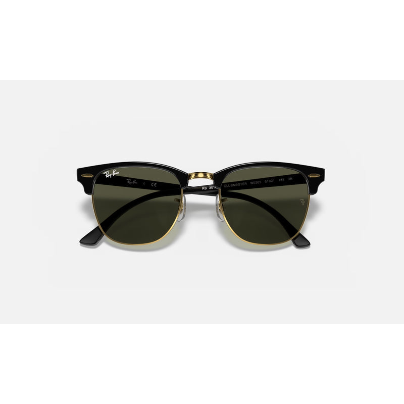 Ray-Ban Clubmaster - Black on Arista w/ G-15 Green Lens