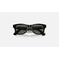 Ray Ban Meta Wayfarer Shiny Black W/ G15 Green 50