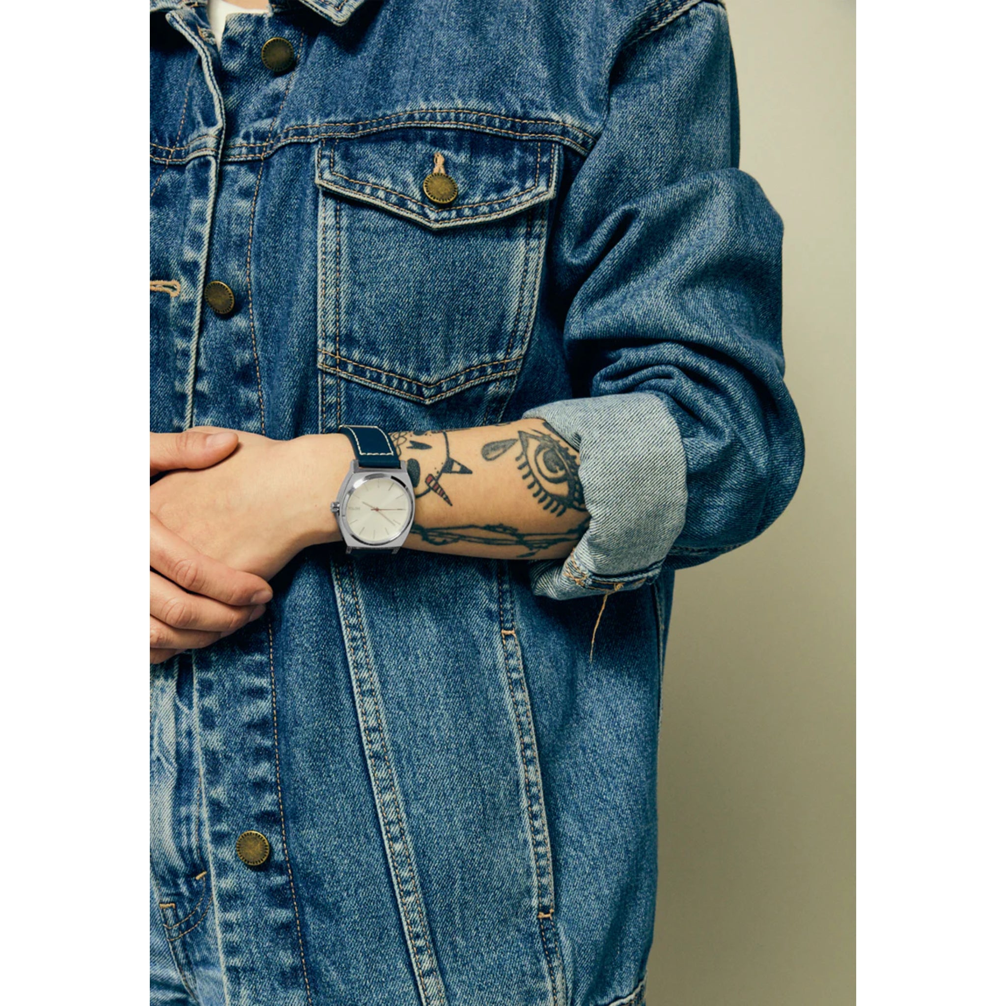 Nixon Time Teller Leather Watch