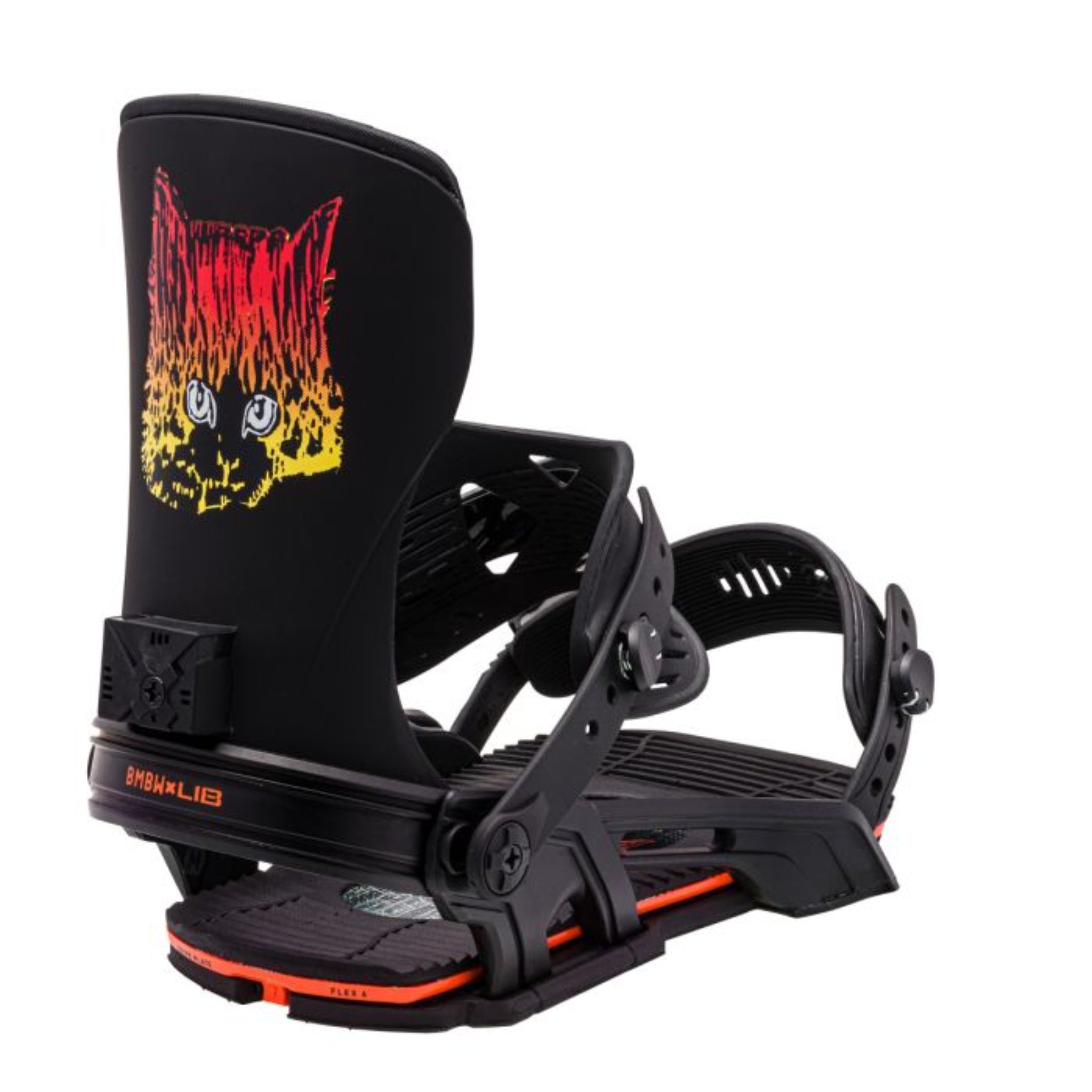 Bent Metal Transfer Snowboard Binding - Black/Orange - 2024