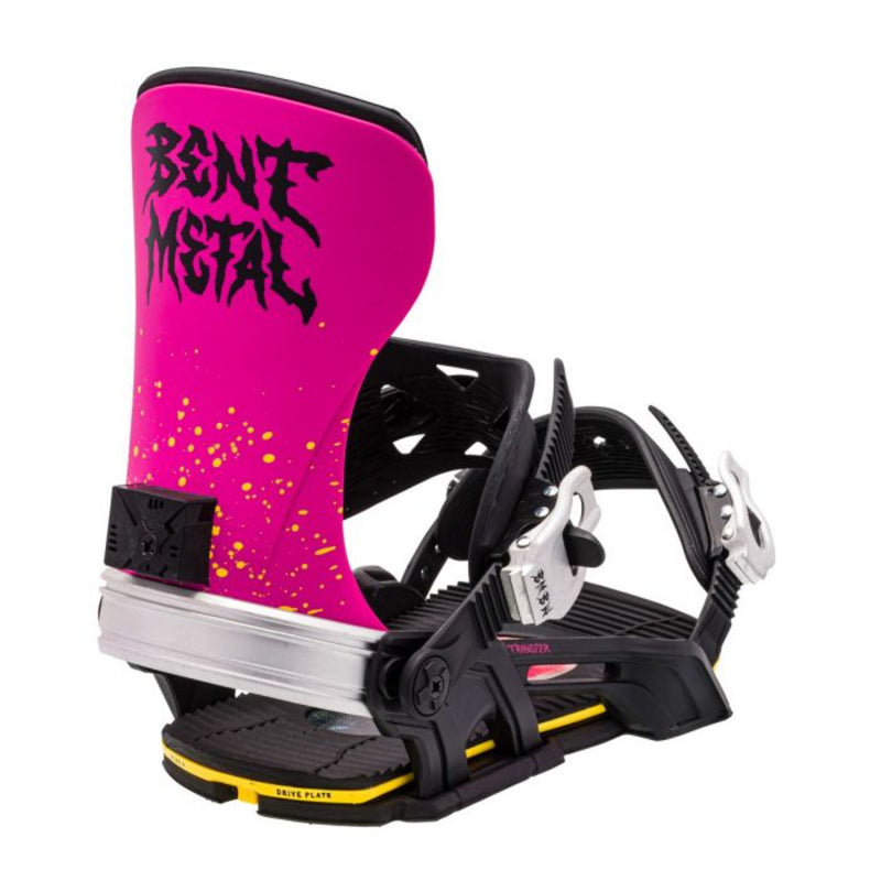 Bent Metal Transfer Snowboard Binding - Black/Pink - 2024