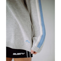 Rusty Womens White Lines Long Sleeve Knit Crew Neck
