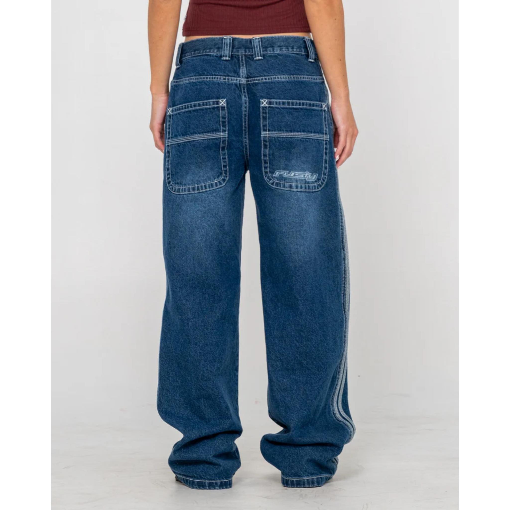Rusty Womens Flip Mommy DIY Low Rise Denim Jean