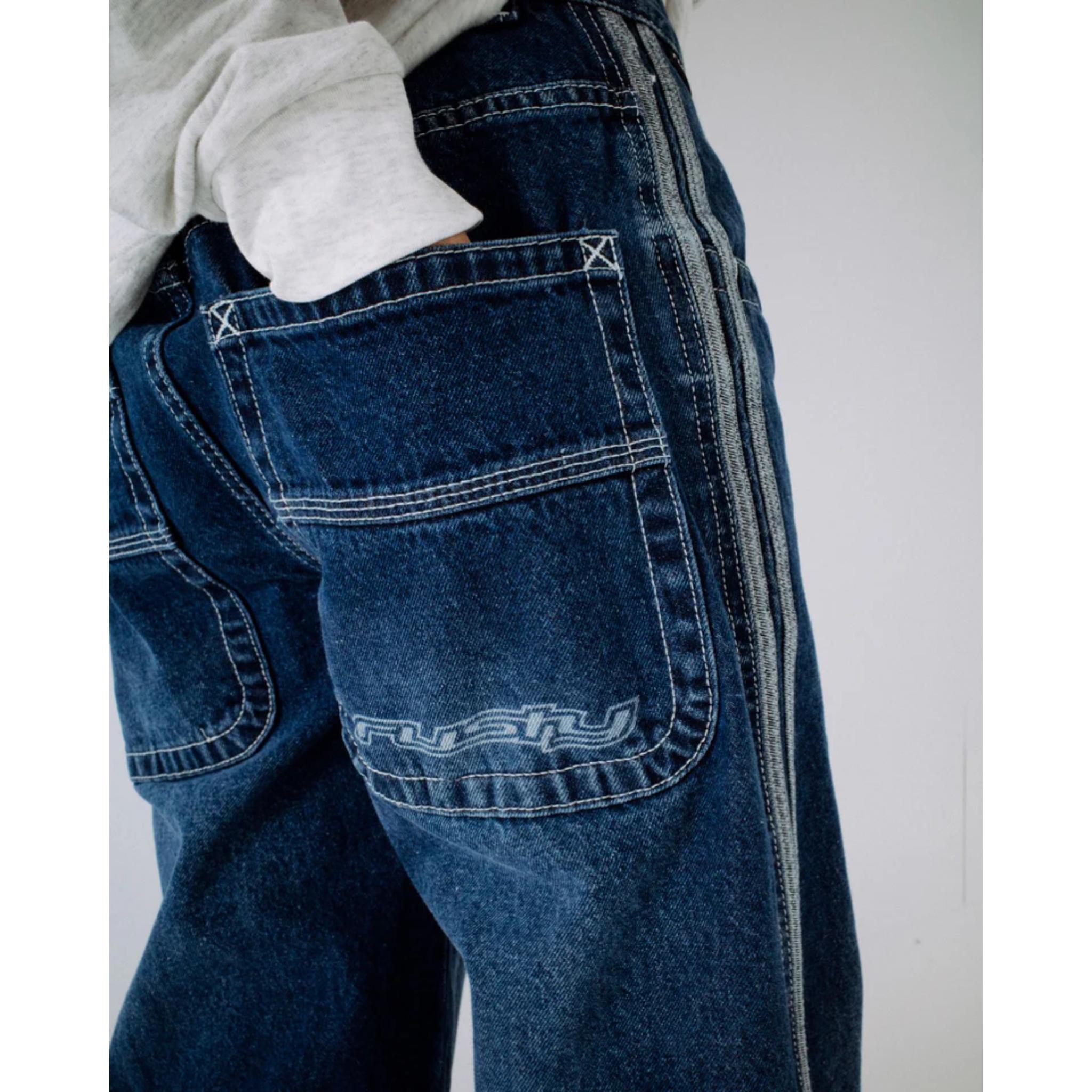 Rusty Womens Flip Mommy DIY Low Rise Denim Jean