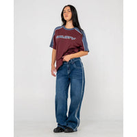 Rusty Womens Flip Mommy DIY Low Rise Denim Jean