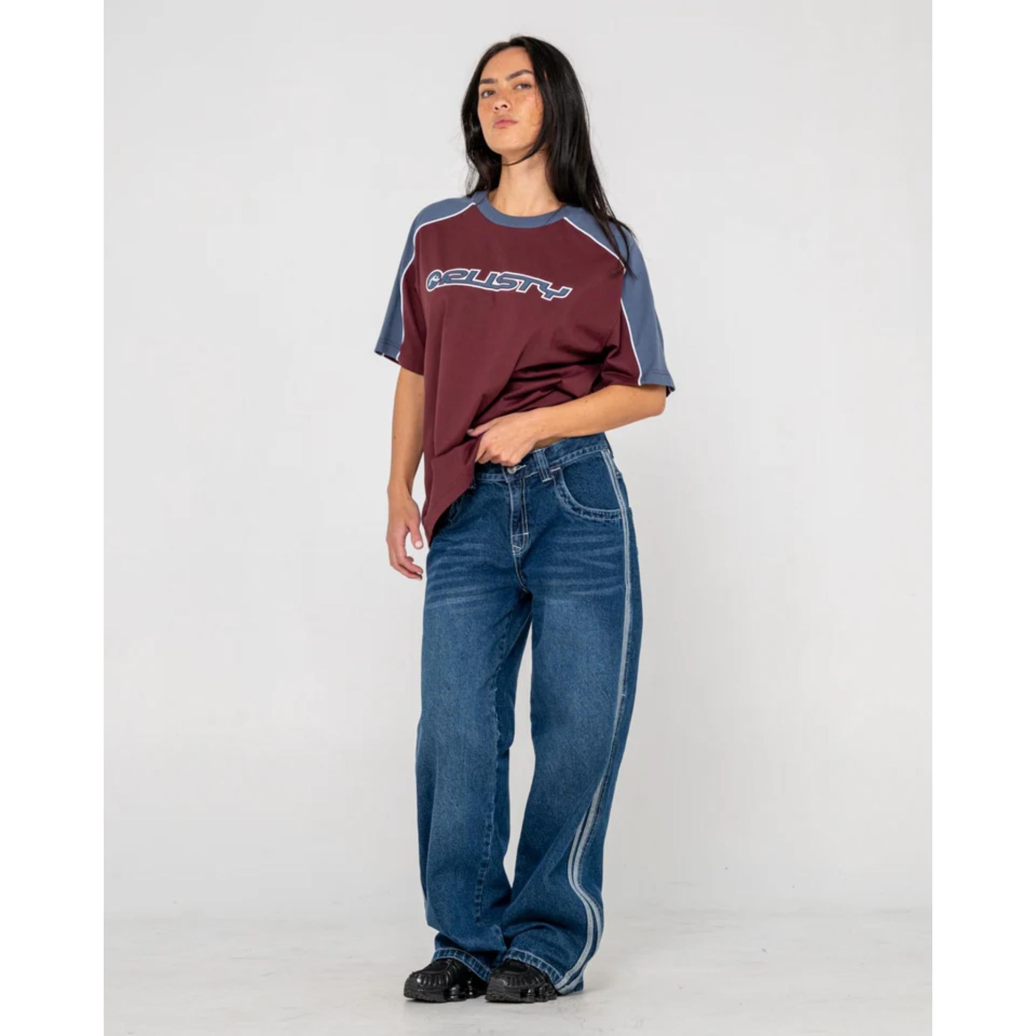 Rusty Womens Flip Mommy DIY Low Rise Denim Jean