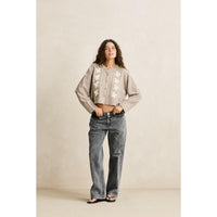 Rhythm Womens Blanca Floral Crop Cardigan