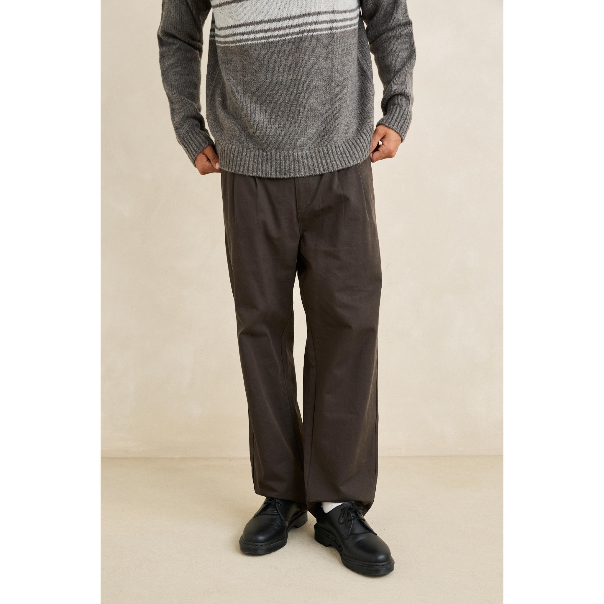 Rhythm Double Pleat Twill Trouser