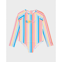 Roxy Girls Holly Stripe Long Sleeve Onesie Rash Vest