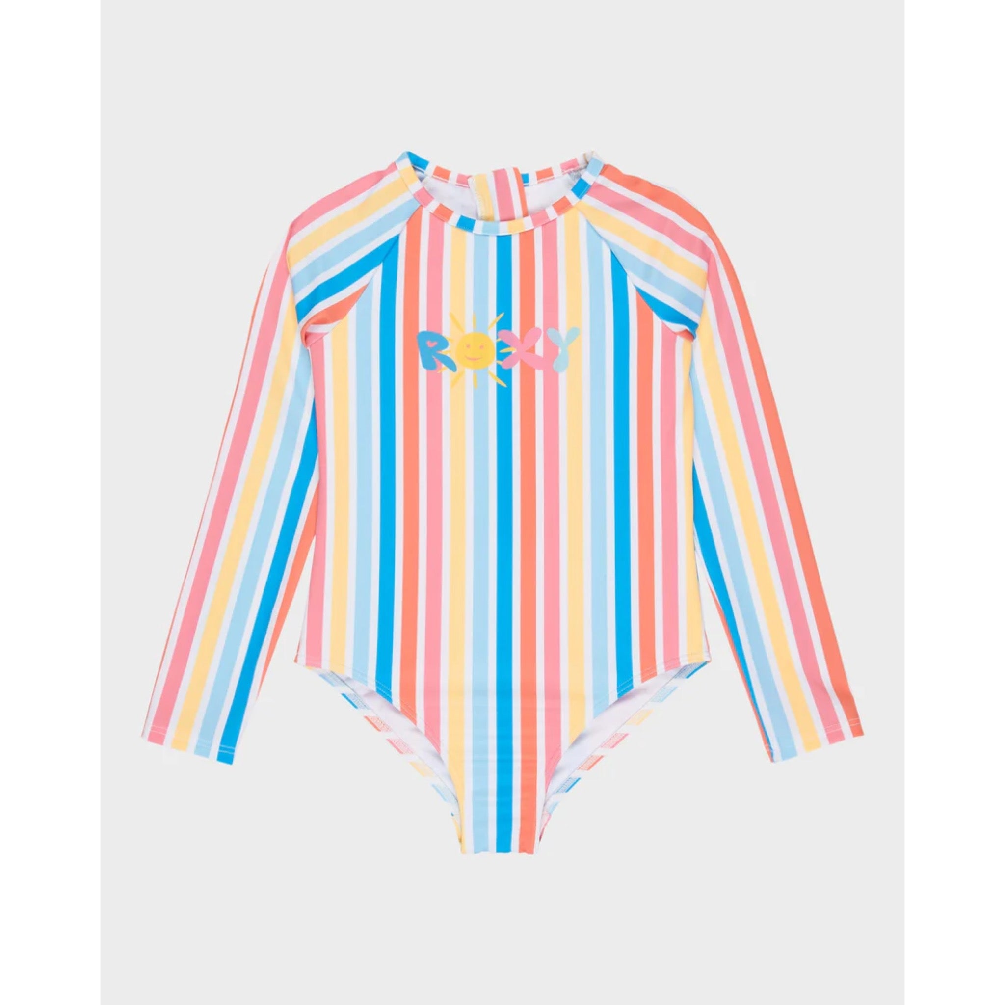Roxy Girls Holly Stripe Long Sleeve Onesie Rash Vest