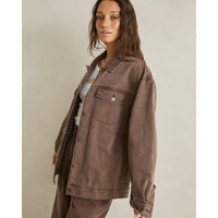 Rhythm Essential Oversized Jacket Chocolate