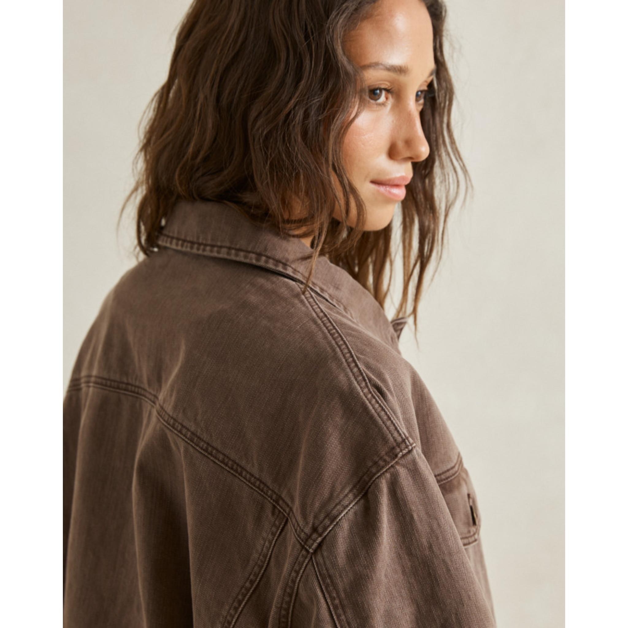 Rhythm Essential Oversized Jacket Chocolate