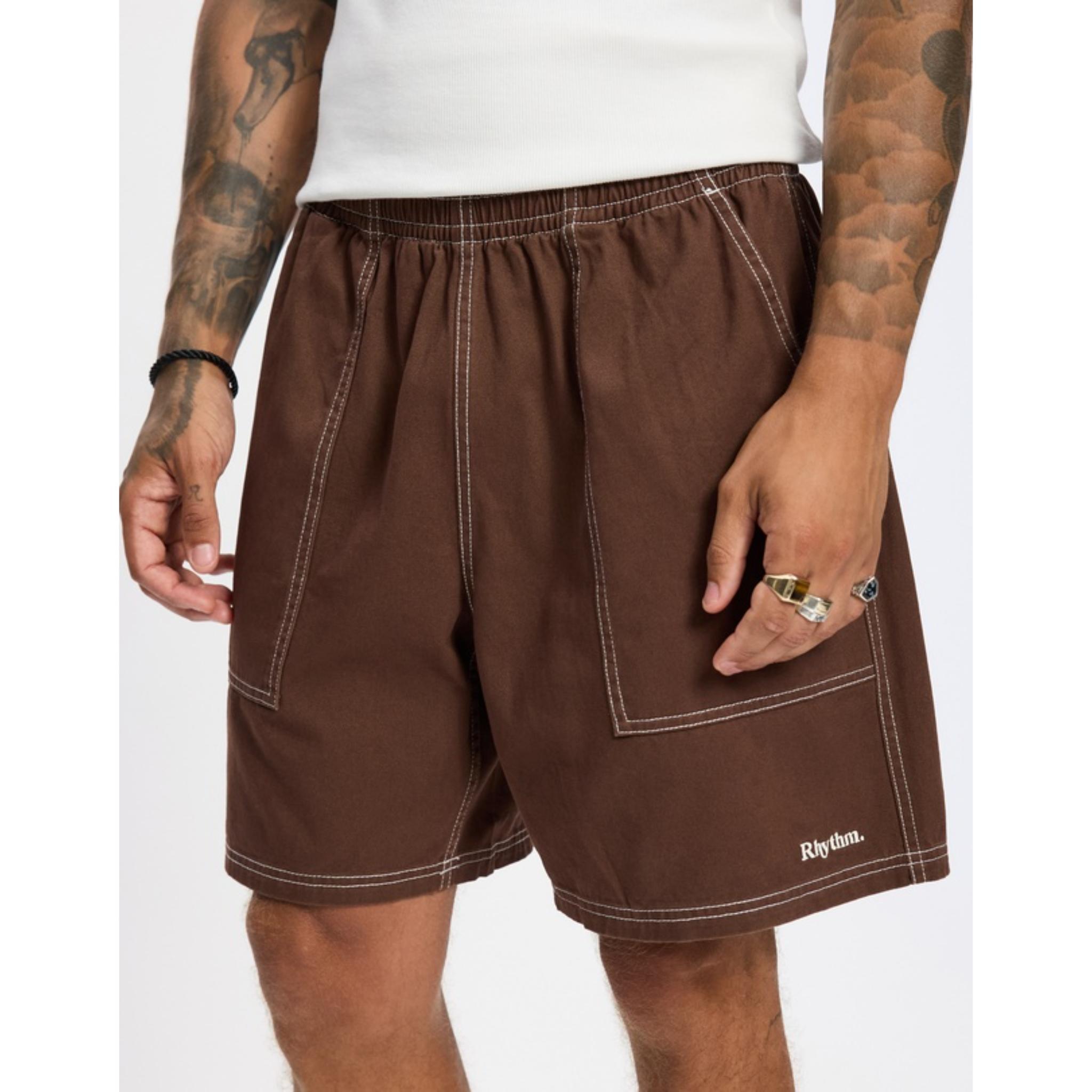 Rhythm Contrast Stitch Jam Shorts