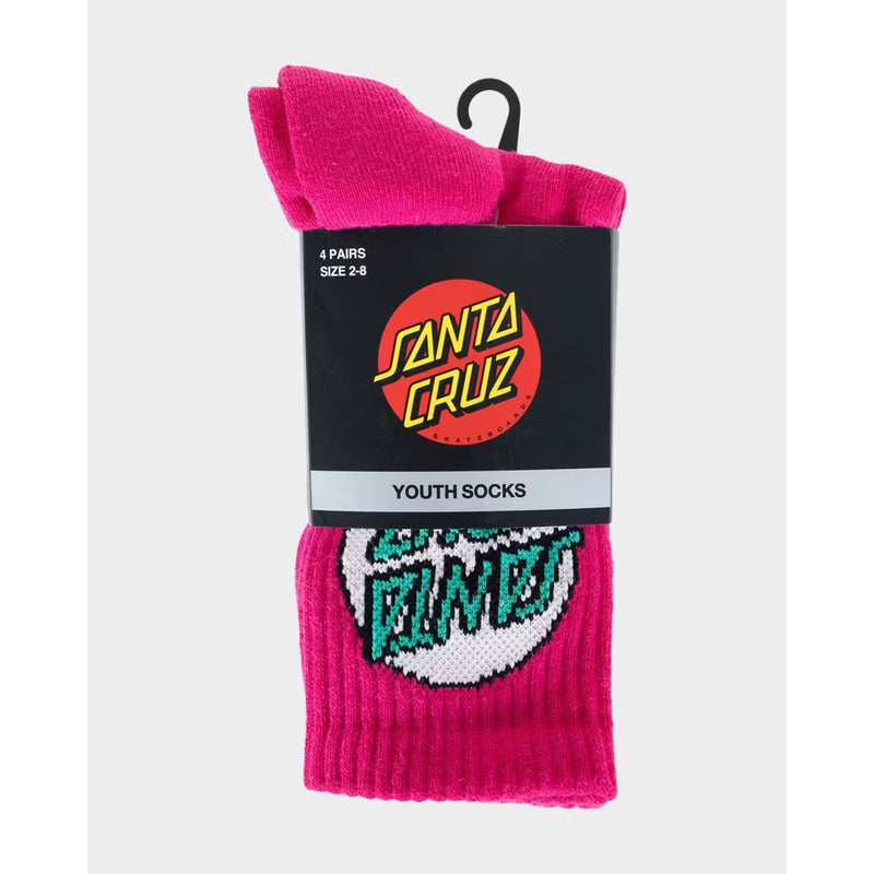 Santa Cruz Other Dot Crew Youth Sock - 4 Pack