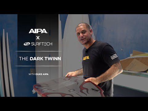 AIPA The Dark Twinn Dual-Core Surfboard - Futures - NEW WHITE / YELLOW 5-10