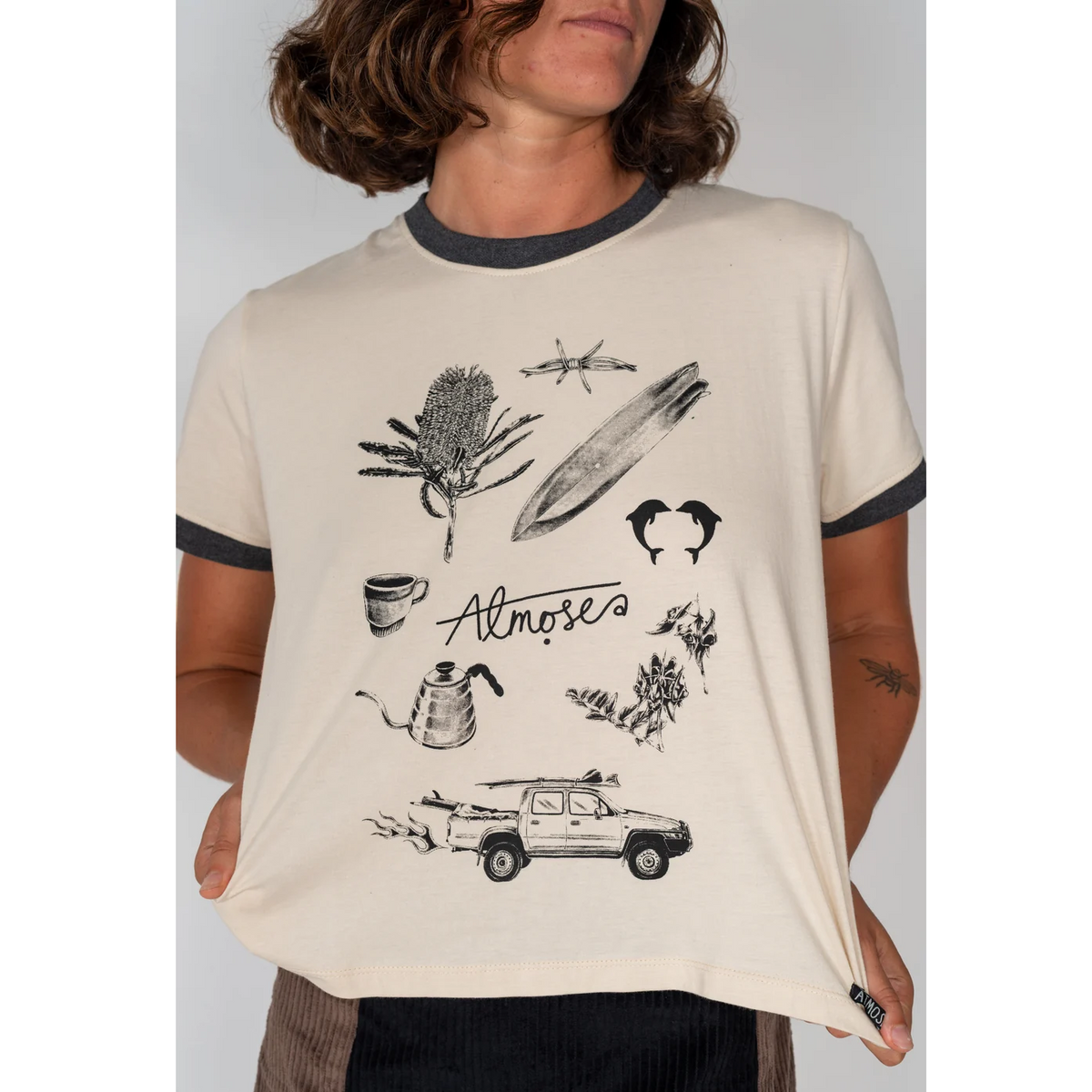 Atmosea Yaz Artifacts Ringer Tee