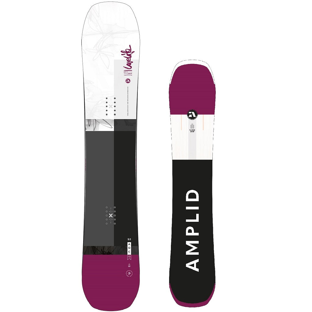 Amplid Womens Lovelife Snowboard + Drake Queen Binding - Package