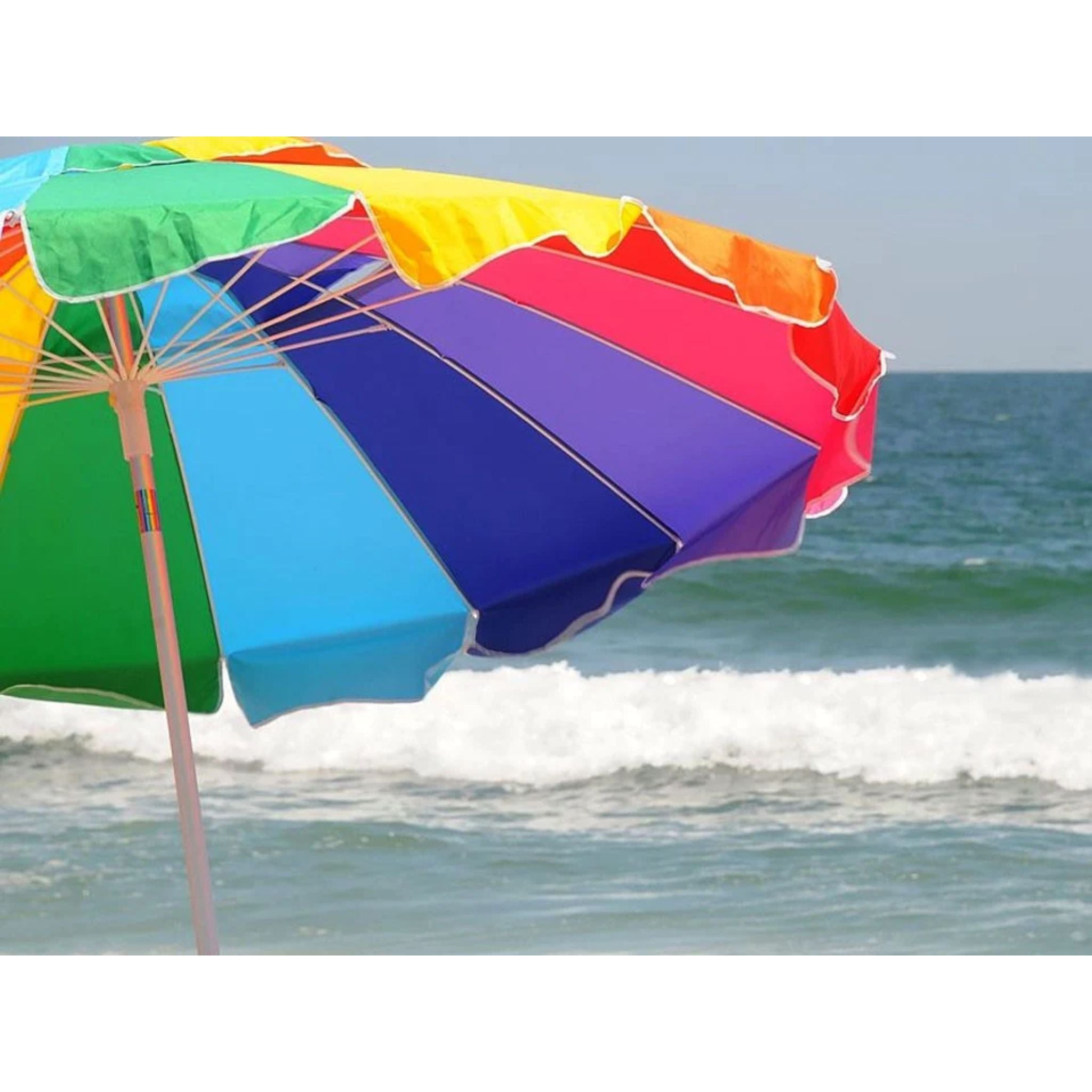 Beachkit Rainbow 8ft Beach And Shade Umbrella