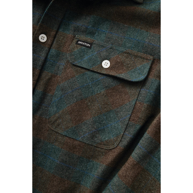 Brixton Bowery LS Flannel - Ocean