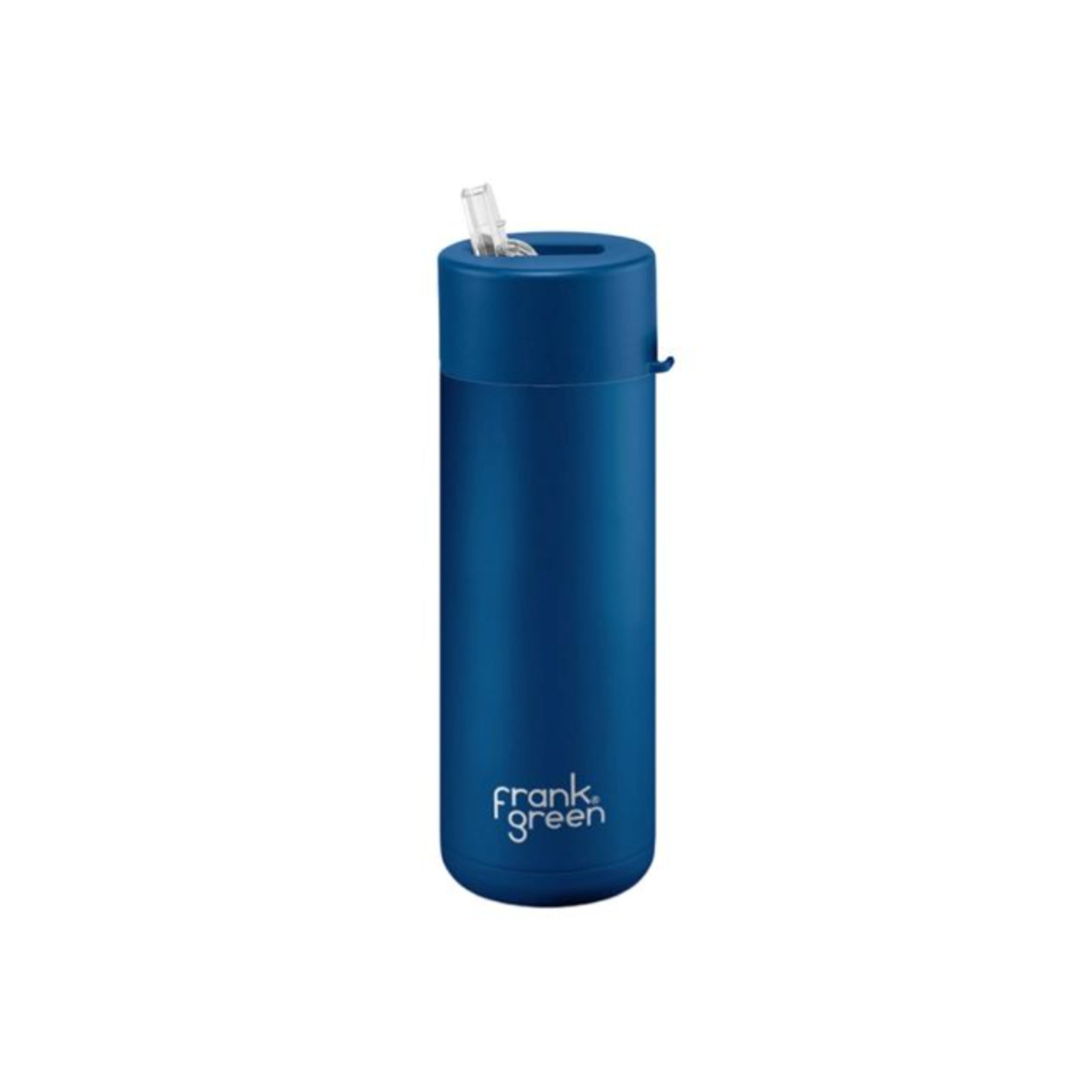 Frank Green 20oz Reusable Bottle Straw Lid Deep Ocean