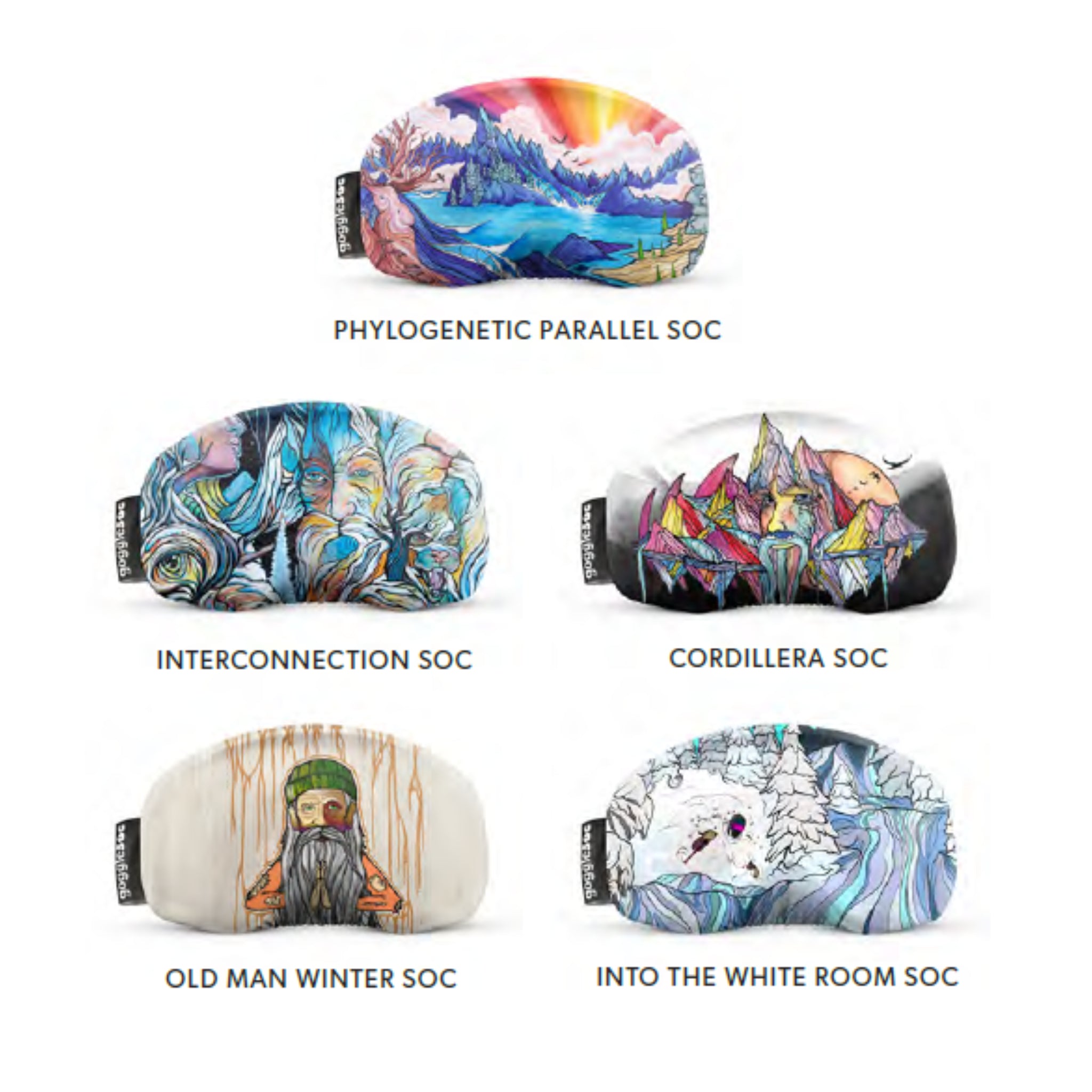 GOGGLESOC Pro – Étui Protection Lunettes Ski/Snowboard Multicolore, Microfibre Recyclée, Nettoie & Protège Vos Verres