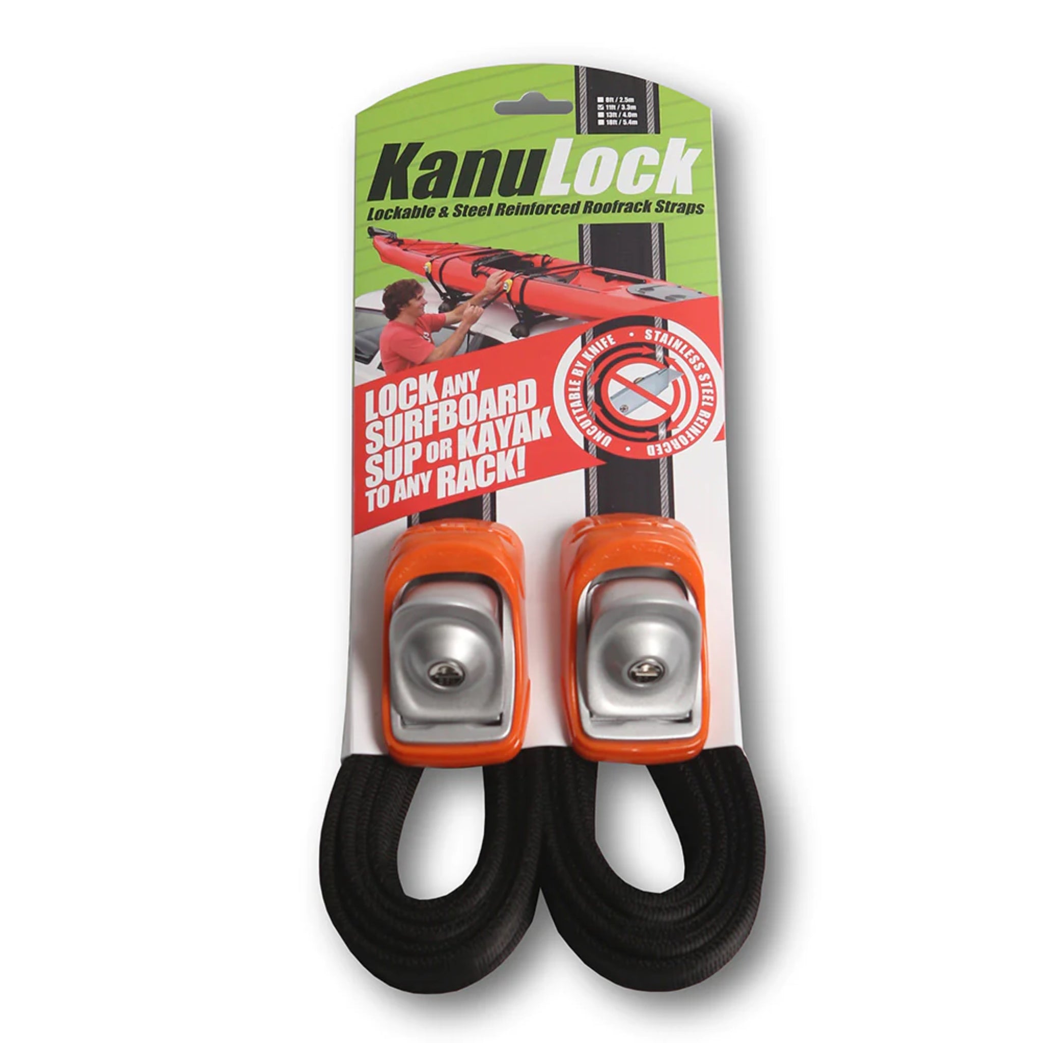 Kanulock Lockable Tie Downs - 3.3 M - 11 Ft