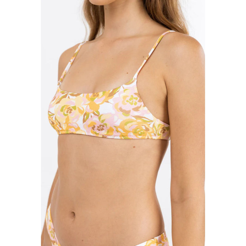 Rhythm Womens Mimosa Floral Crop Bikini Top