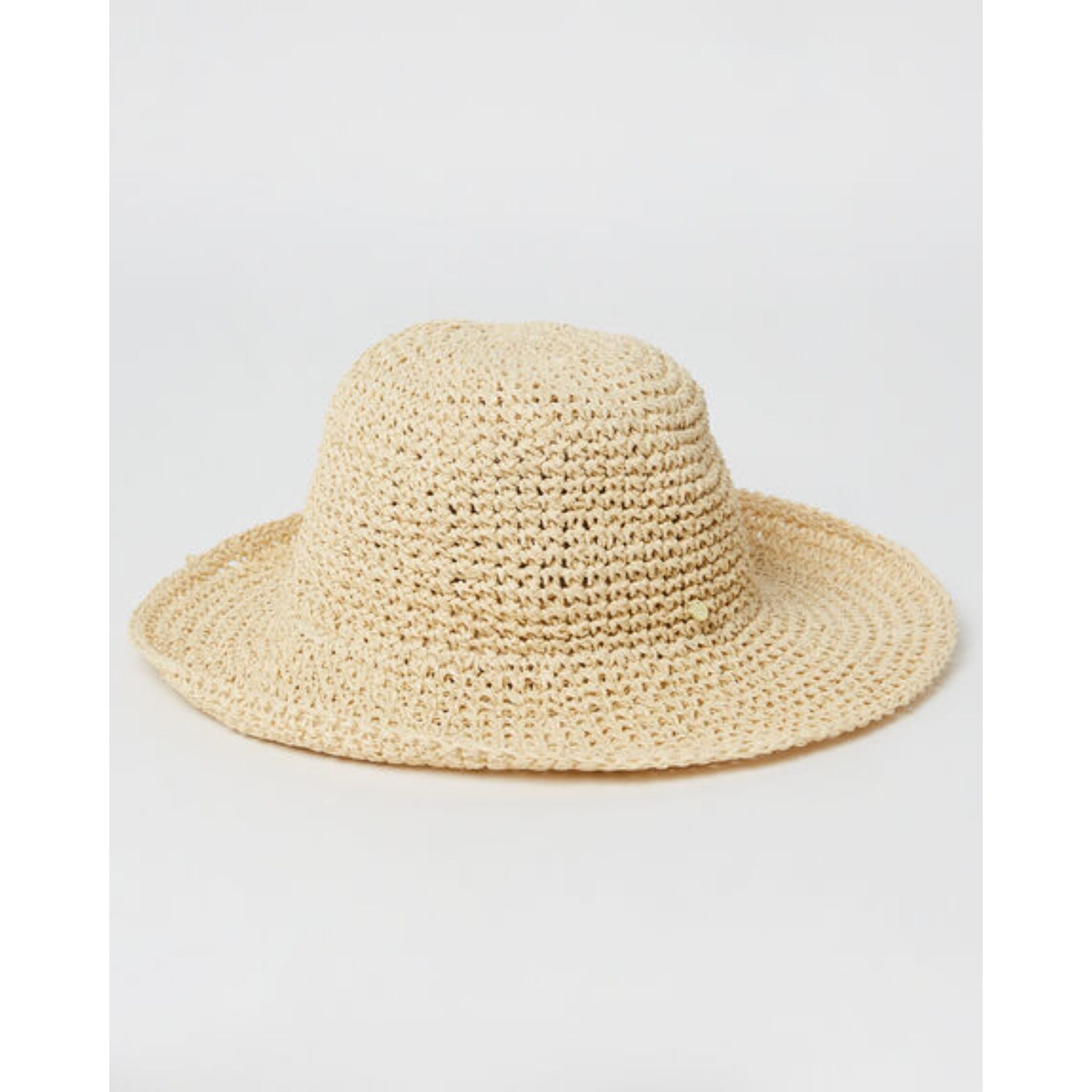 Rusty Ariel Straw Bucket Hat Light Natural