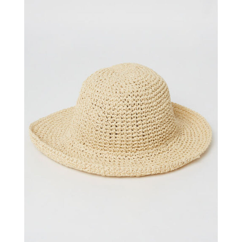Rusty Ariel Straw Bucket Hat Light Natural