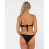 Rusty Tropica Midi Side Tab Bikini Pant Black