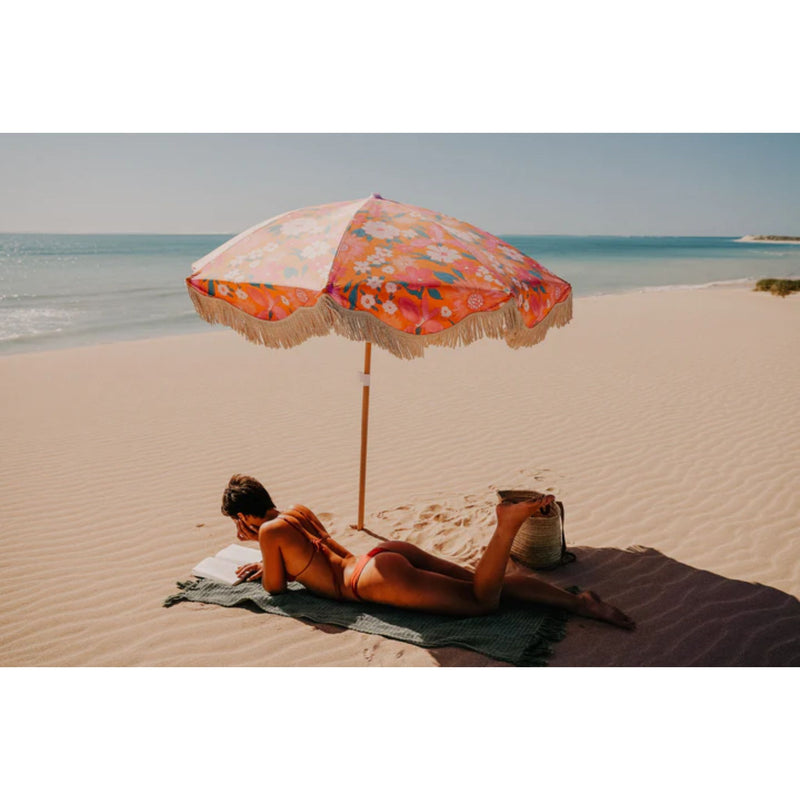 Salty Shadows Bloom Beach Umbrella