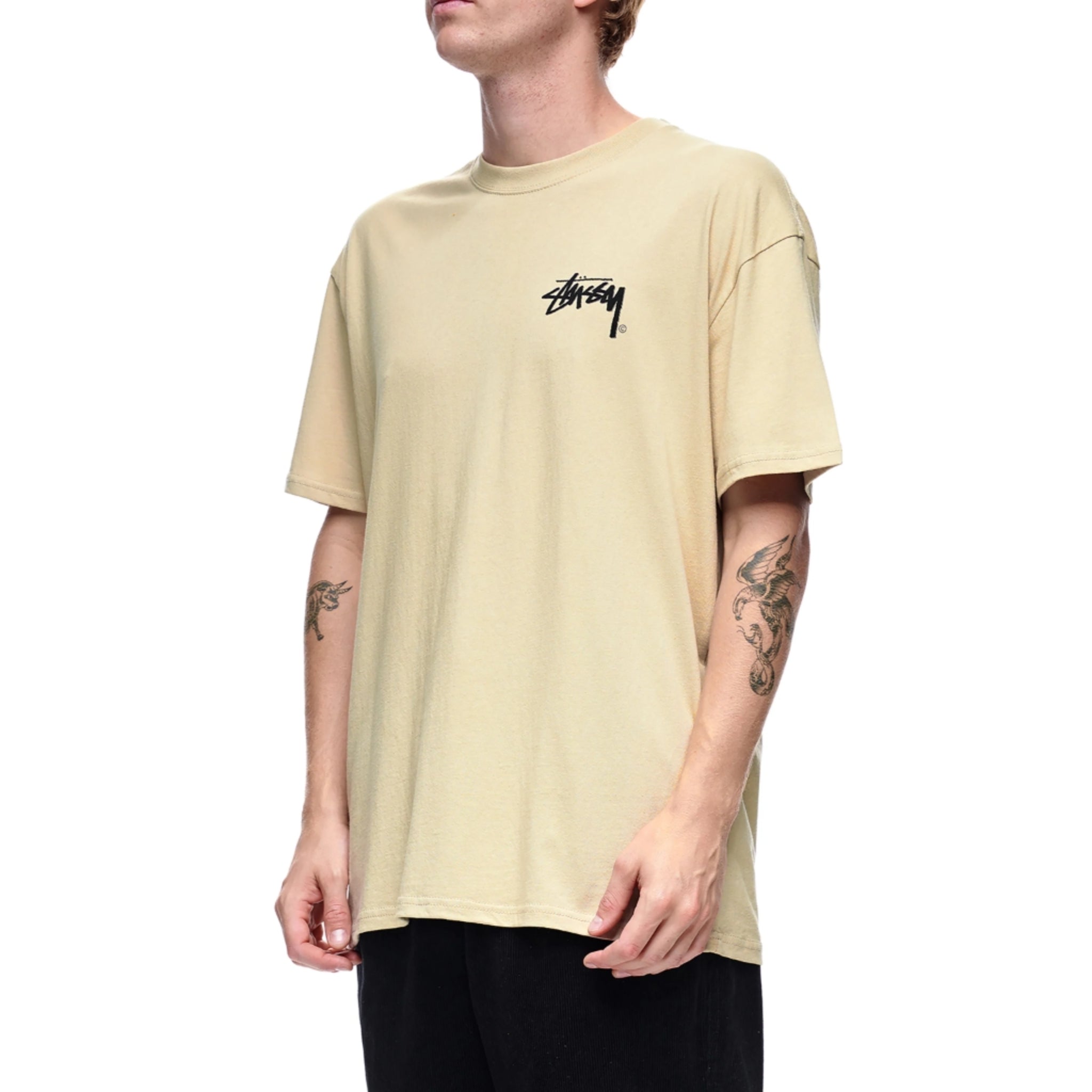 Stussy Mens Solid Shadow Stock Ss Tee