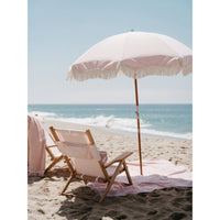 Business And Pleasure Beach Blanket - Laurens Pink Stripe