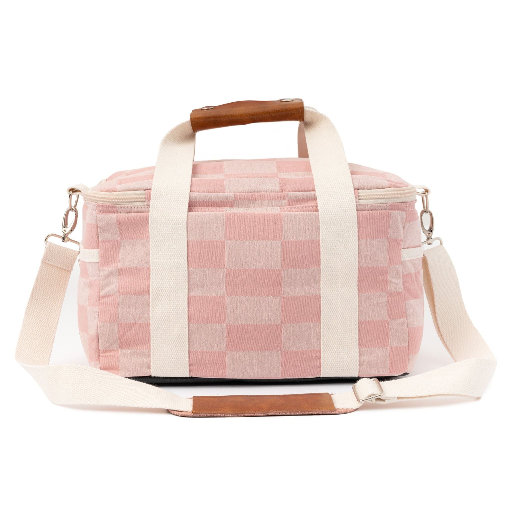 Business And Pleasure Co Premium Cooler Bag - Dusty Pink Checker