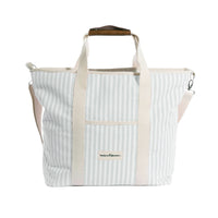 Business And Pleasure Co Cooler Tote Bag - Sage Stripe