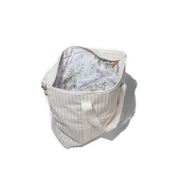 Business And Pleasure Co Cooler Tote Bag - Sage Stripe