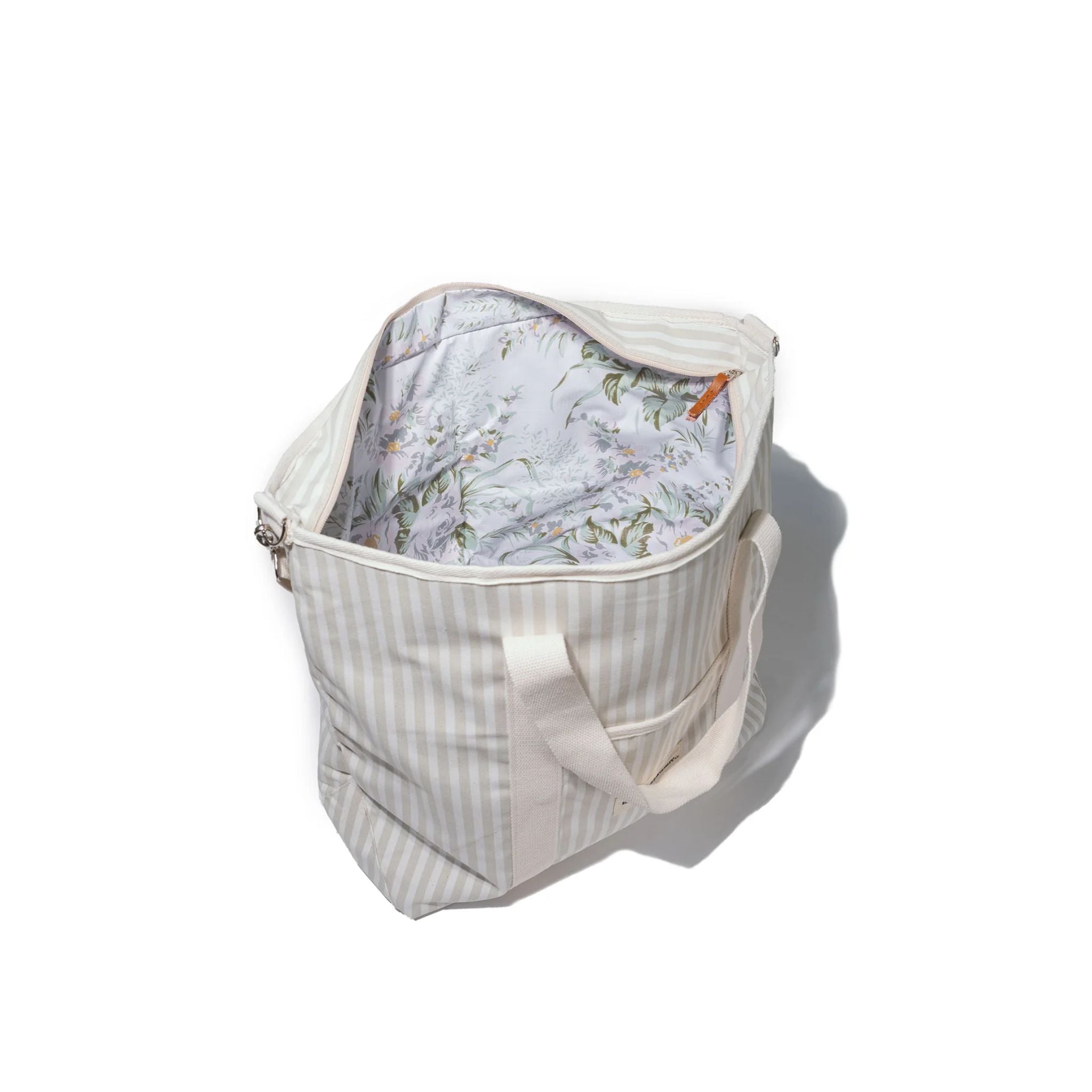Business And Pleasure Co Cooler Tote Bag - Sage Stripe