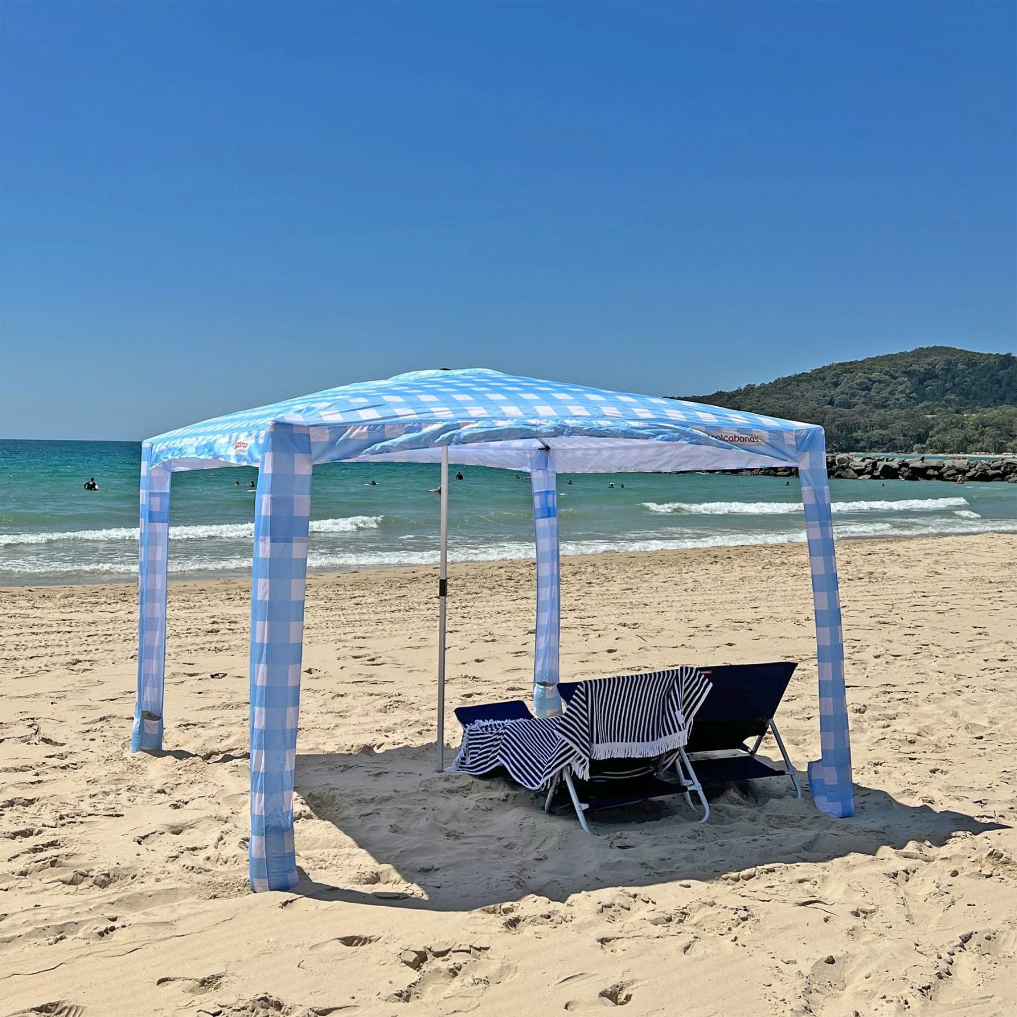 Cool Cabana 5 - Blue Gingham