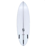 Smth Shapes Humanoid Pu Surfboard - Futures - Light Yellow Spray